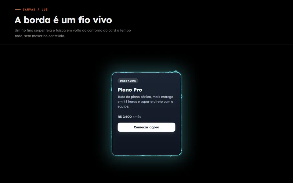 Prévia do efeito Borda Elétrica