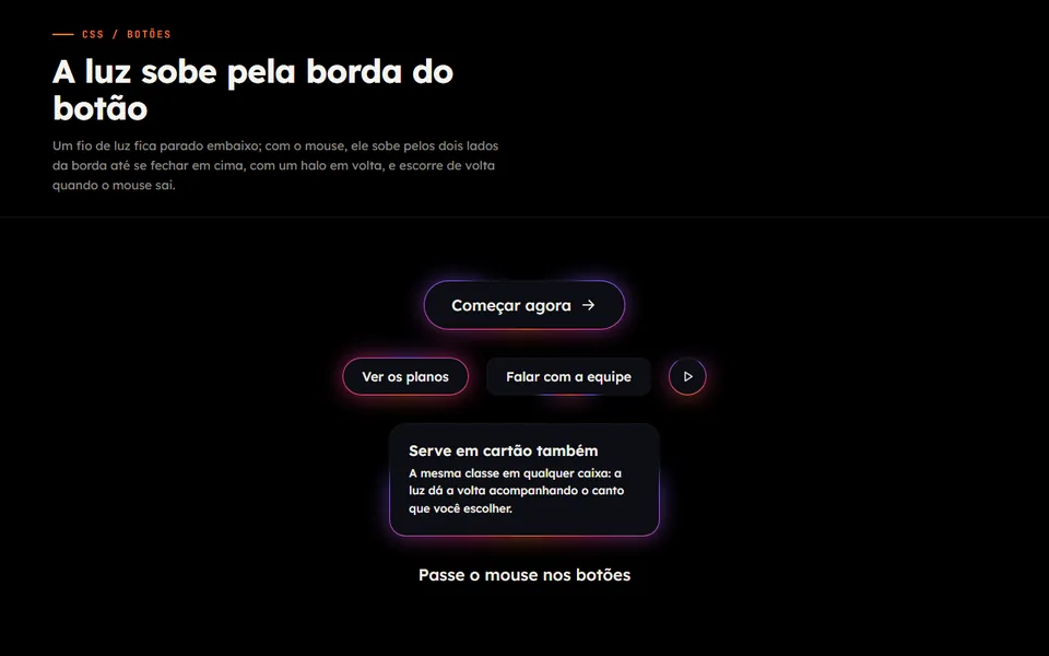 Prévia do efeito Borda que Acende
