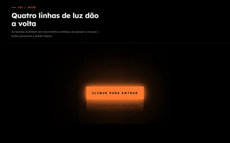 Prévia do efeito Botão Neon com Bordas Animadas