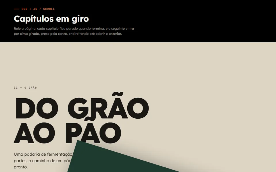 Prévia do efeito Capítulos em Giro