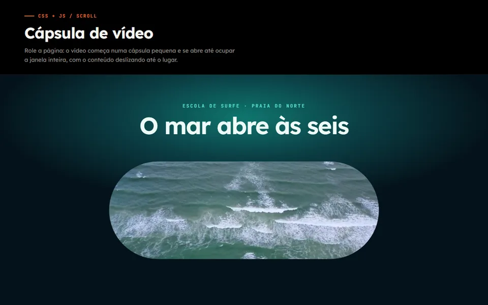 Prévia do efeito Cápsula de Vídeo