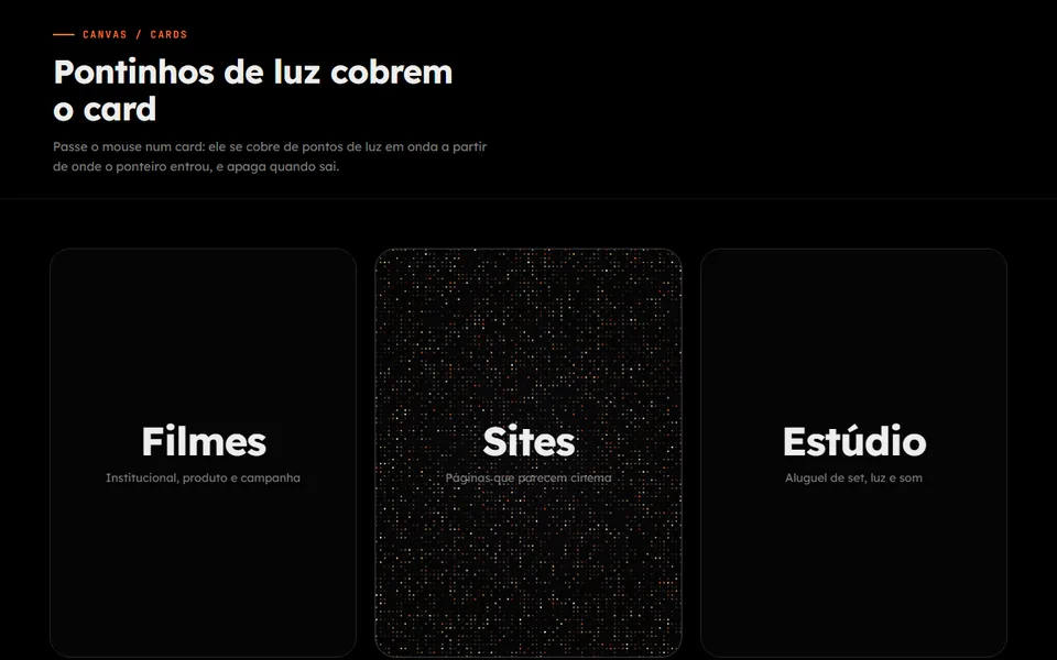 Prévia do efeito Card de Pixels