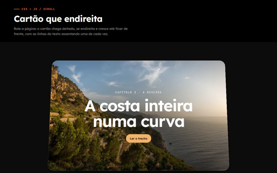 Prévia do efeito Cartão que Endireita