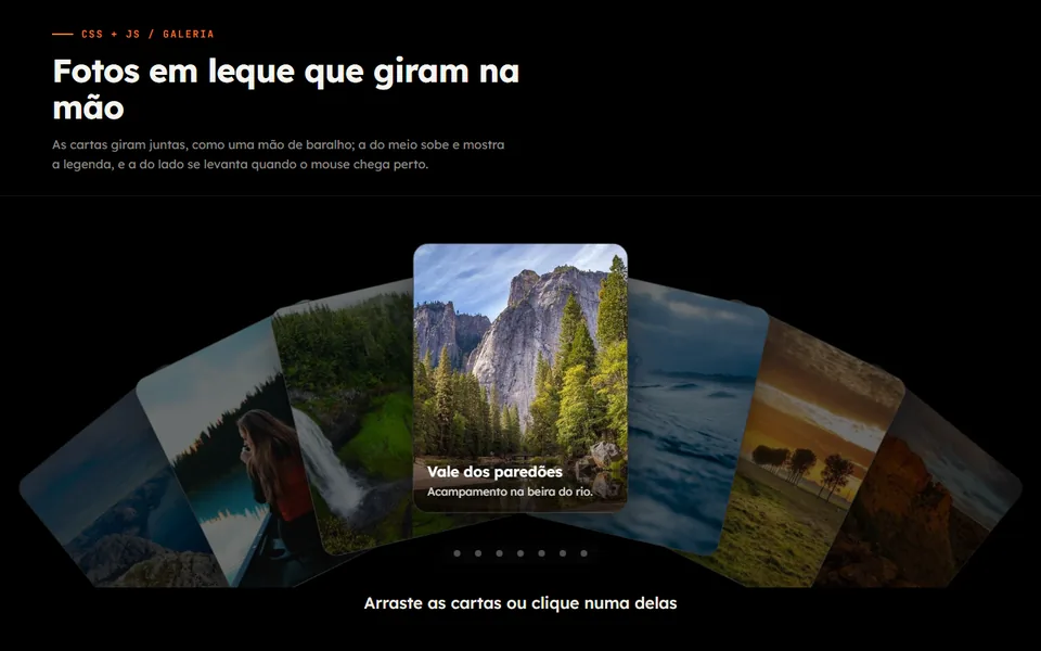 Prévia do efeito Cartas na Mão