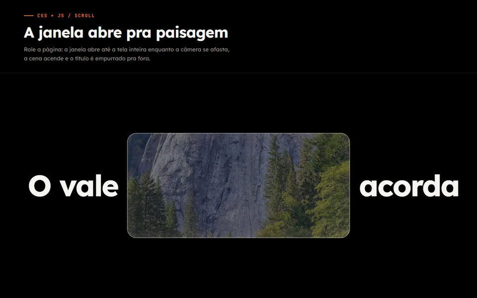 Prévia do efeito Cena que se Abre
