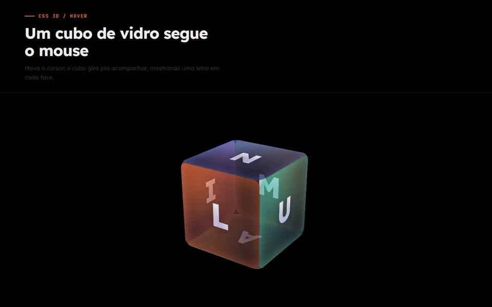 Prévia do efeito Cubo de Vidro