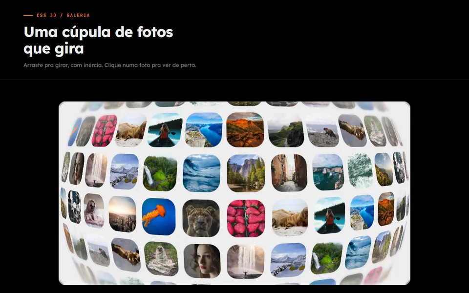 Prévia do efeito Cúpula de Fotos