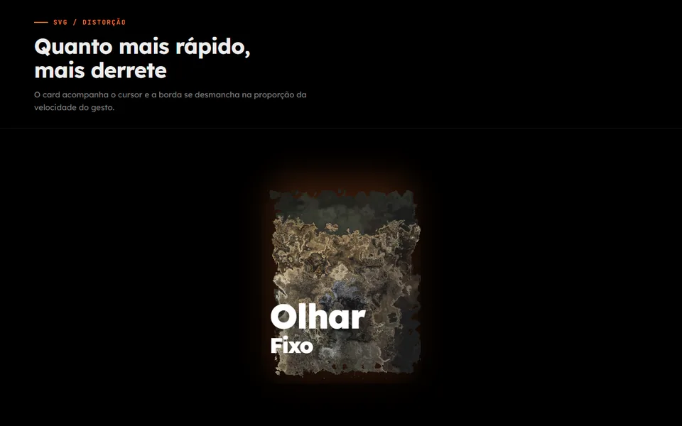 Prévia do efeito Card que Derrete