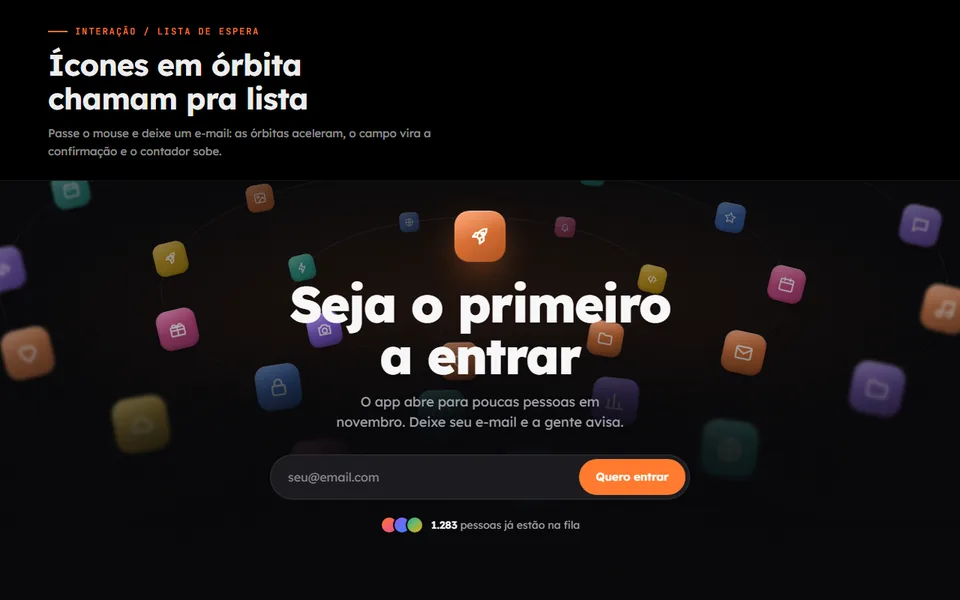Prévia do efeito Lista de Espera em Órbita