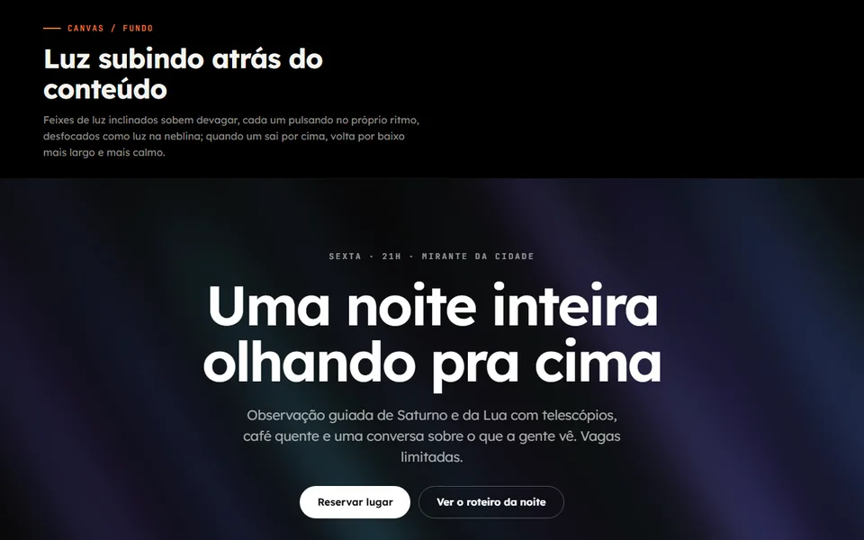 Prévia do efeito Feixes à Deriva