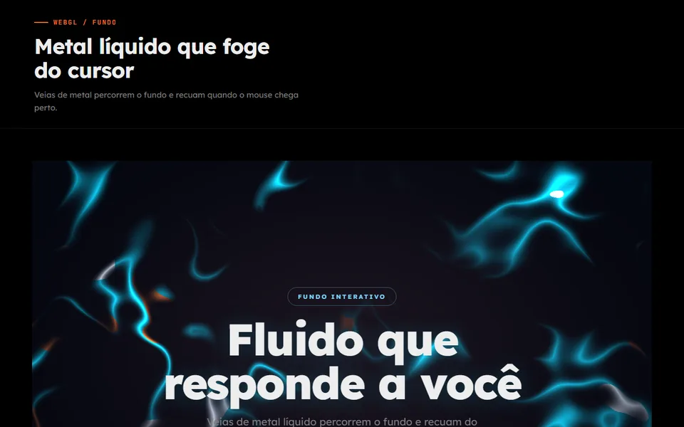 Prévia do efeito Metal Líquido