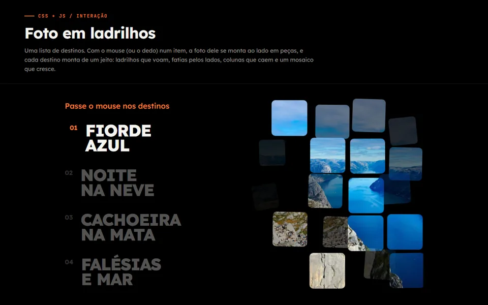 Prévia do efeito Foto em Ladrilhos