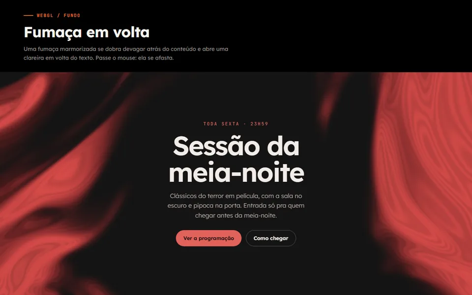 Prévia do efeito Fumaça em Volta