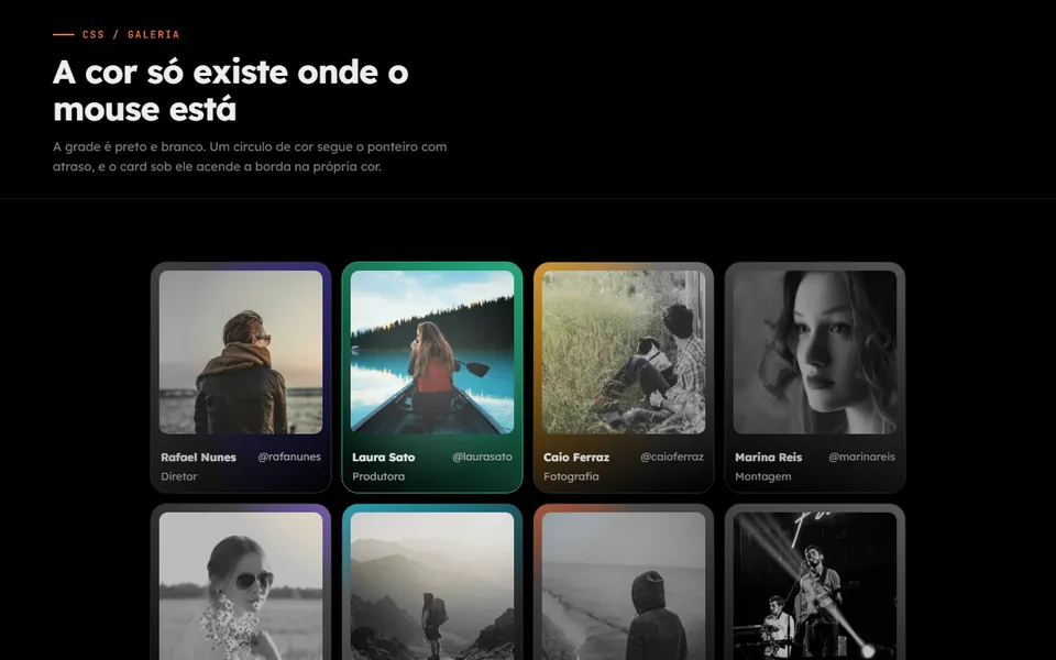 Prévia do efeito Galeria Cromática