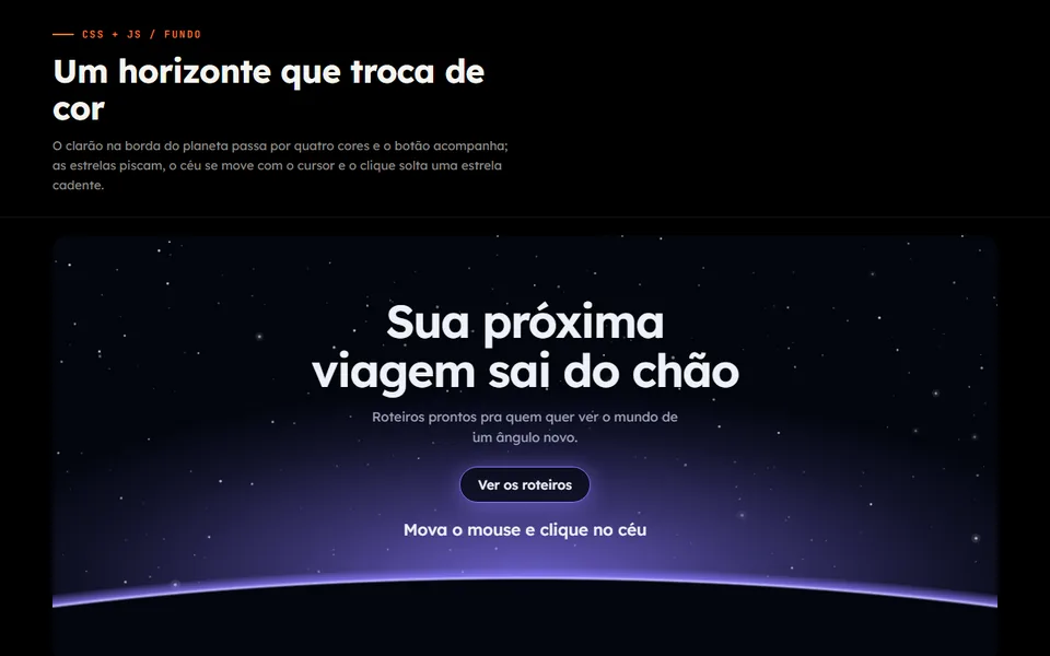 Prévia do efeito Horizonte que Muda de Cor