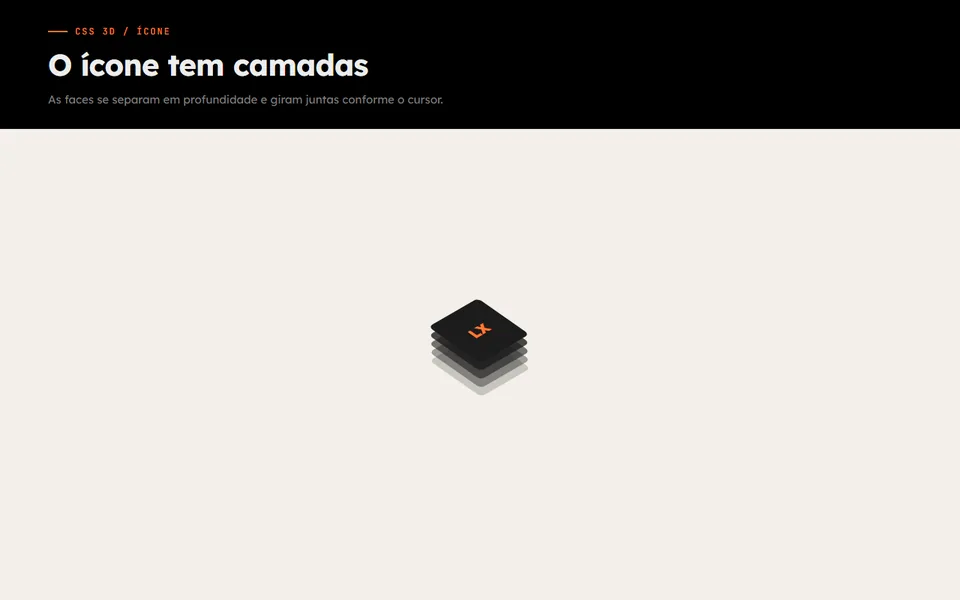 Prévia do efeito Ícone 3D em Camadas