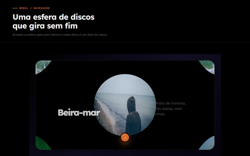 Prévia do efeito Esfera de Discos