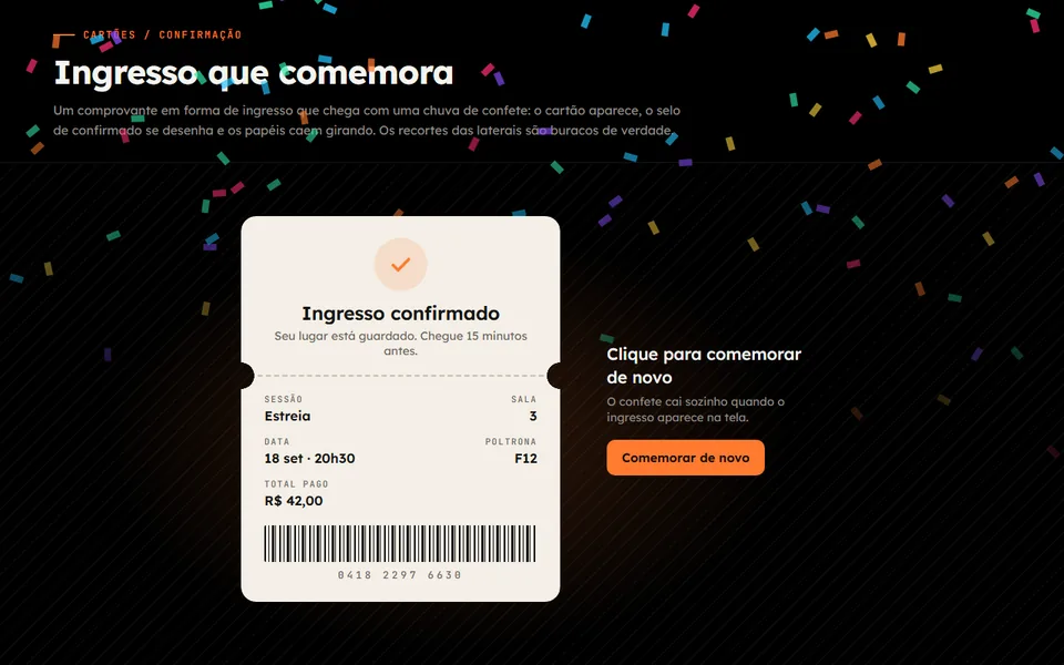 Prévia do efeito Ingresso que Comemora