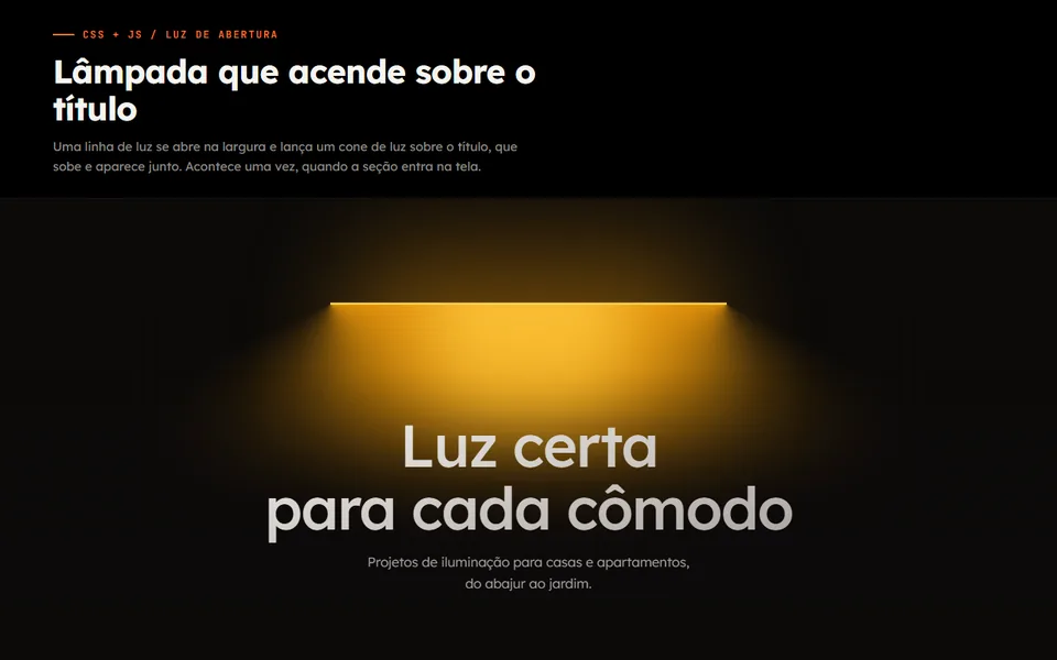 Prévia do efeito Lâmpada que Acende