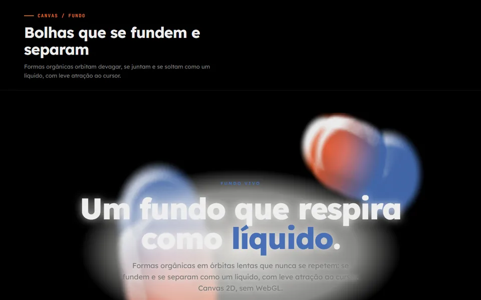 Prévia do efeito Líquido Vivo