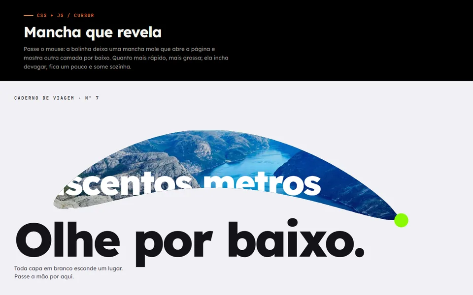Prévia do efeito Mancha que Revela