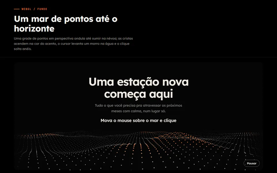 Prévia do efeito Mar de Pontos