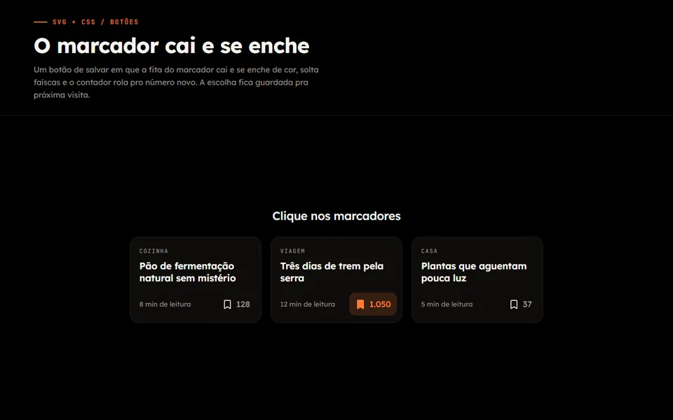 Prévia do efeito Marcador que se Salva