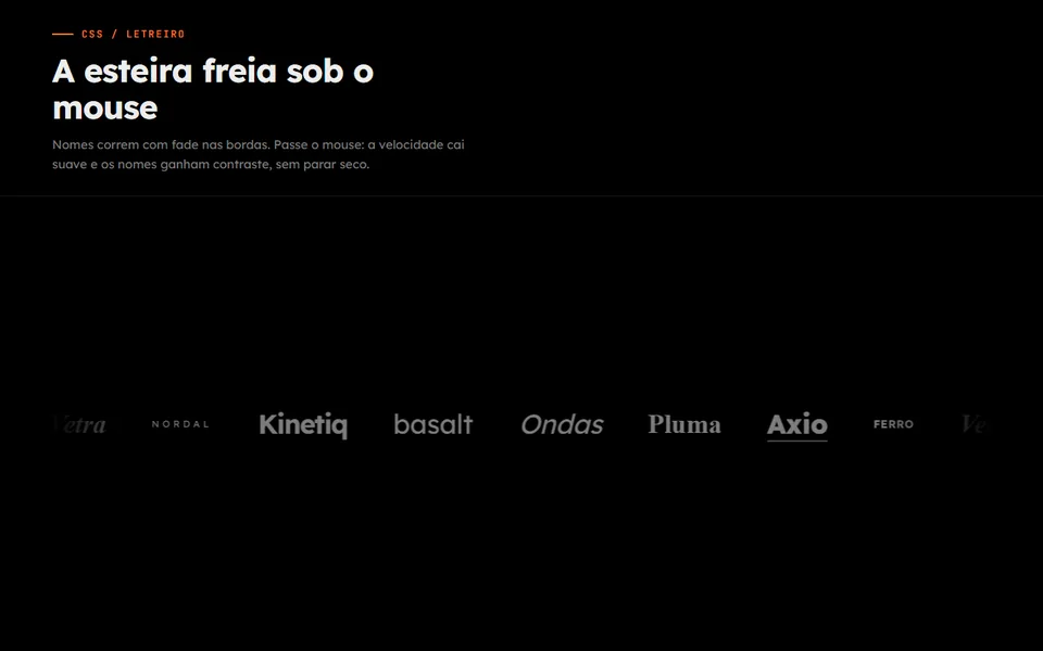Prévia do efeito Marquee Profundo