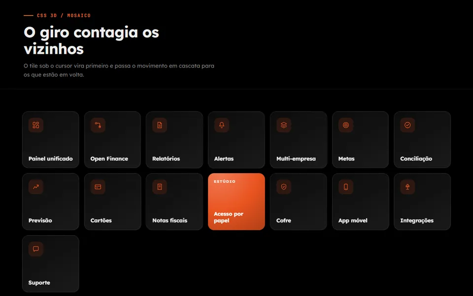 Prévia do efeito Mosaico Giratório