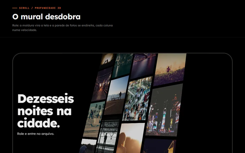 Prévia do efeito Mural que Desdobra