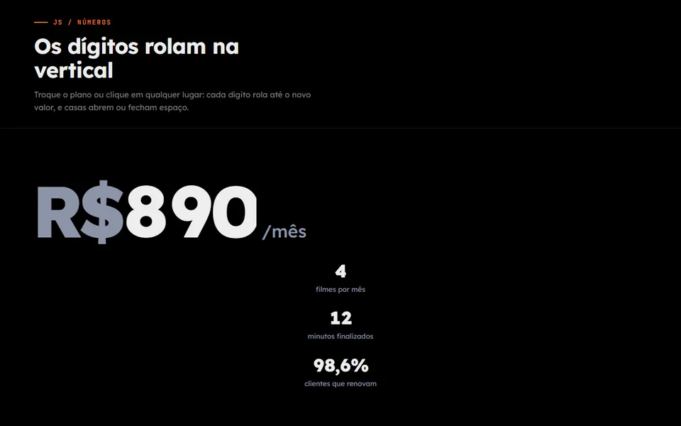 Prévia do efeito Número Fluido