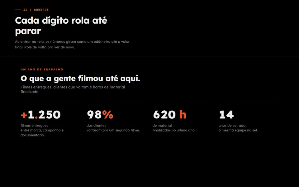 Prévia do efeito Números Rolantes