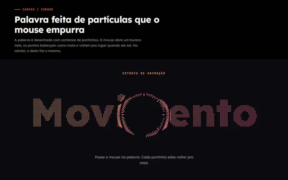 Prévia do efeito Palavra de Partículas