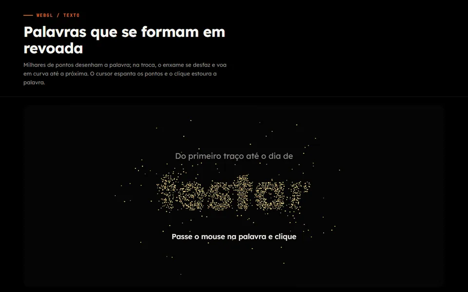 Prévia do efeito Palavras em Enxame
