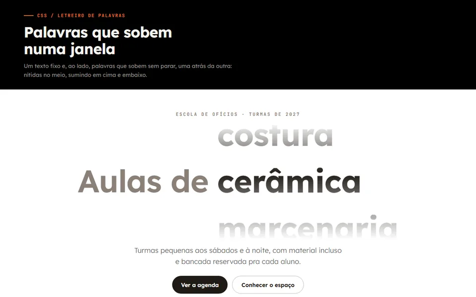 Prévia do efeito Palavras que Rolam