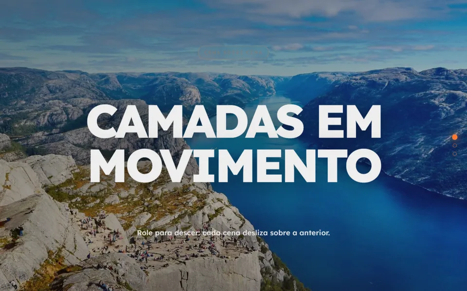 Prévia do efeito Parallax Camadas