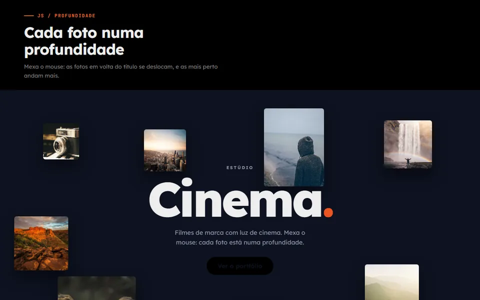 Prévia do efeito Parallax Flutuante