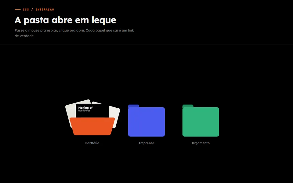 Prévia do efeito Pasta que Abre