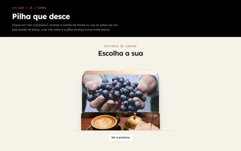 Prévia do efeito Pilha que Desce