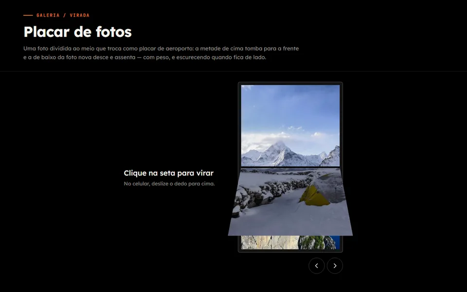 Prévia do efeito Placar de Fotos