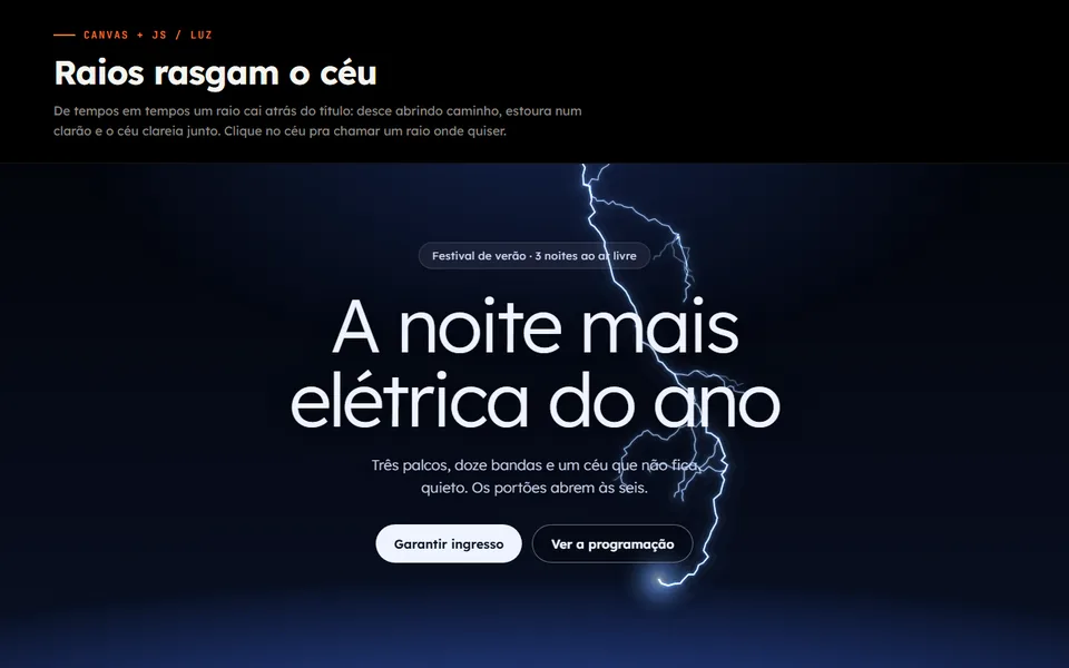 Prévia do efeito Raio que Rasga