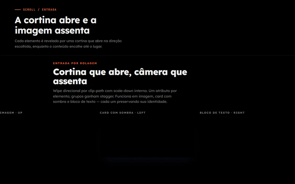 Prévia do efeito Reveal Cortina