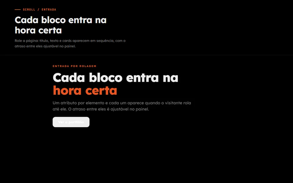 Prévia do efeito Reveal Orquestrado
