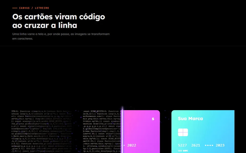 Prévia do efeito Scanner ASCII