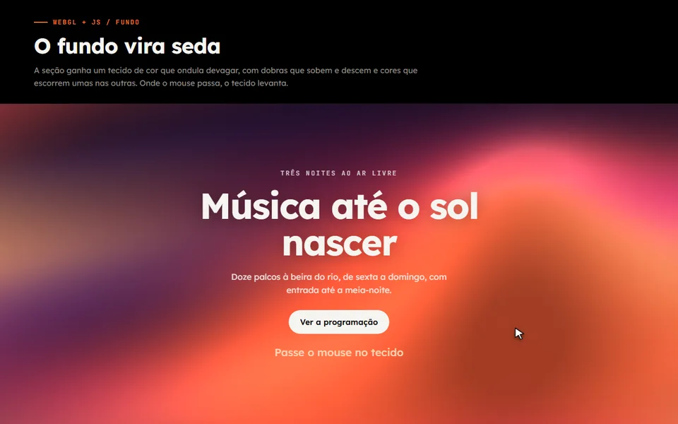 Prévia do efeito Seda em Ondas