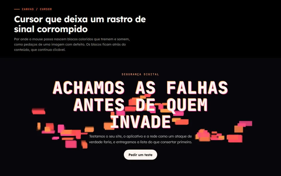 Prévia do efeito Sinal Corrompido