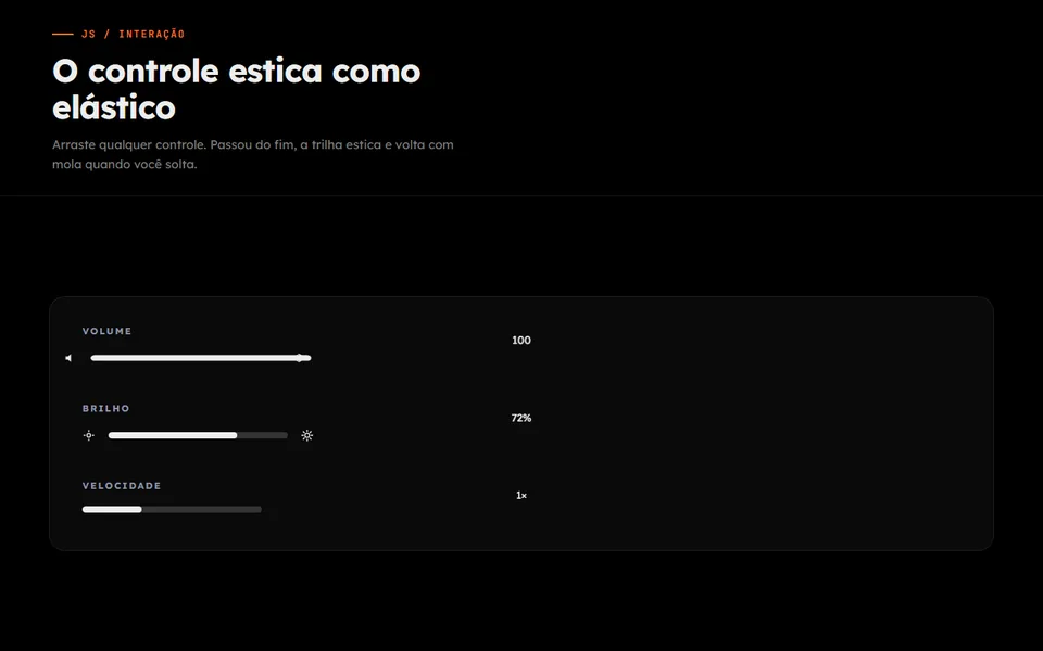 Prévia do efeito Slider Elástico