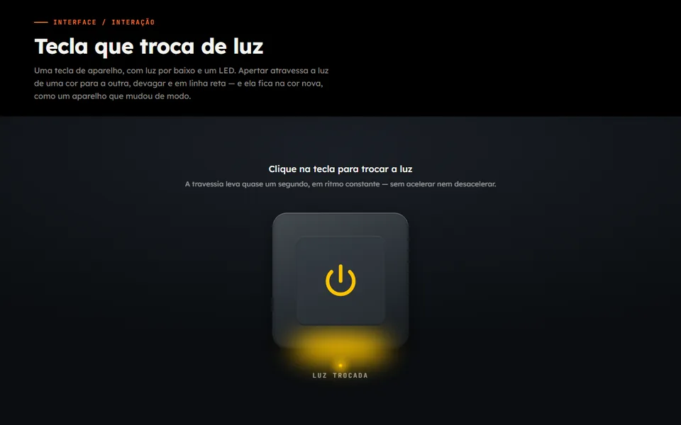 Prévia do efeito Tecla que Troca de Luz