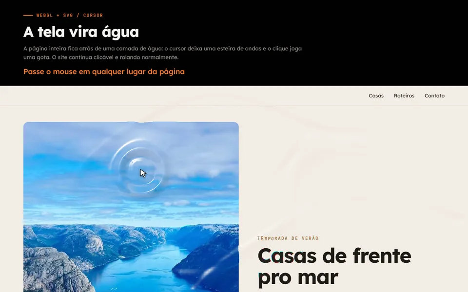 Prévia do efeito Tela de Água