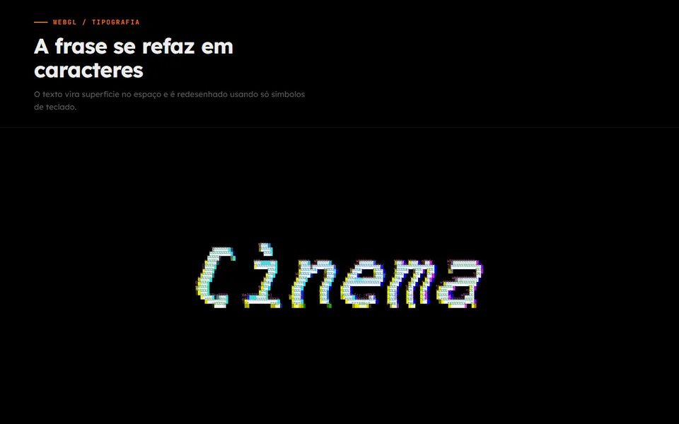 Prévia do efeito Texto ASCII 3D